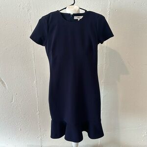 Likely navy blue short sleeve dress